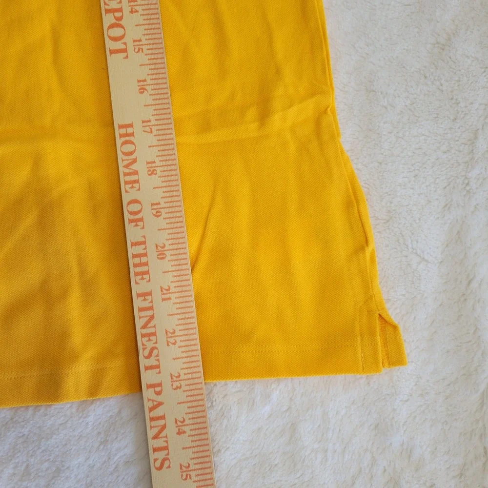 The Childrens Place Polo Shirt Kids XXL 16 Yellow Ruffle Trim Stretch Fabric